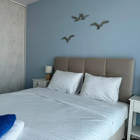 Апартаменты 4summer Blue Maris White Blue Sauna & Fitness & Parking 100 Metrow Do Pieknej Szerokiej Piaszczystej Plazy, 100 Meter Zu Einem Schoenen Breiten Sandstrand Колобжег